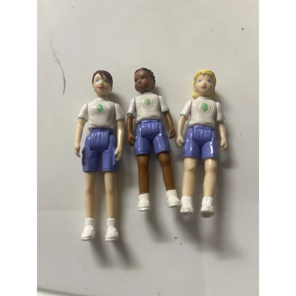 Fisher Price Dollhouse Sweet Street Figures CAMPING GIRLS Lot of 3